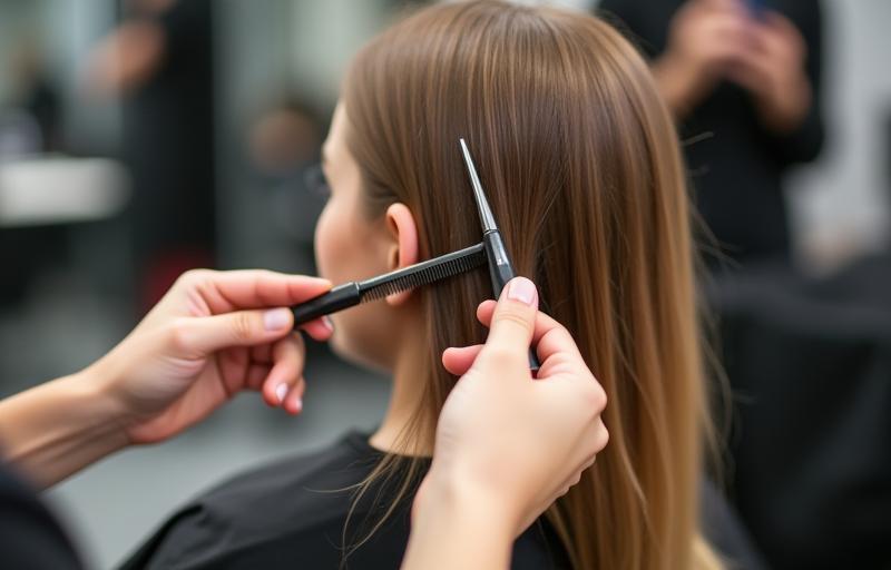 Stylist working on hair, representing hair tips and trends